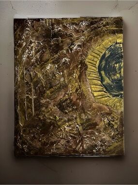 Canvas Painting 16 X 20 Acrylic‎ Hand Painted Earthtones Titled Serenity Signed